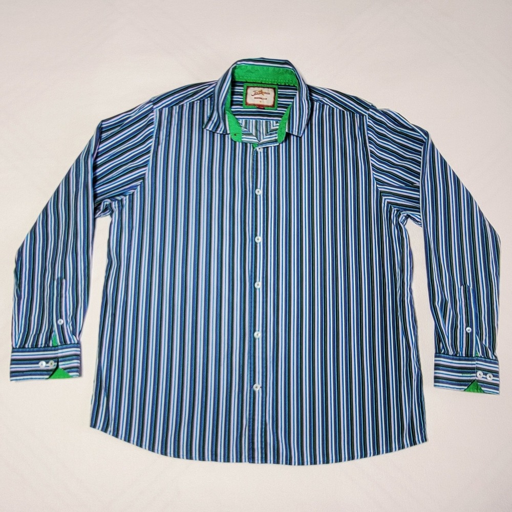 Joe Browns Men‎ Dress Shirt Long Sleeves Multicolor Button-Down Size US 45/47 XL